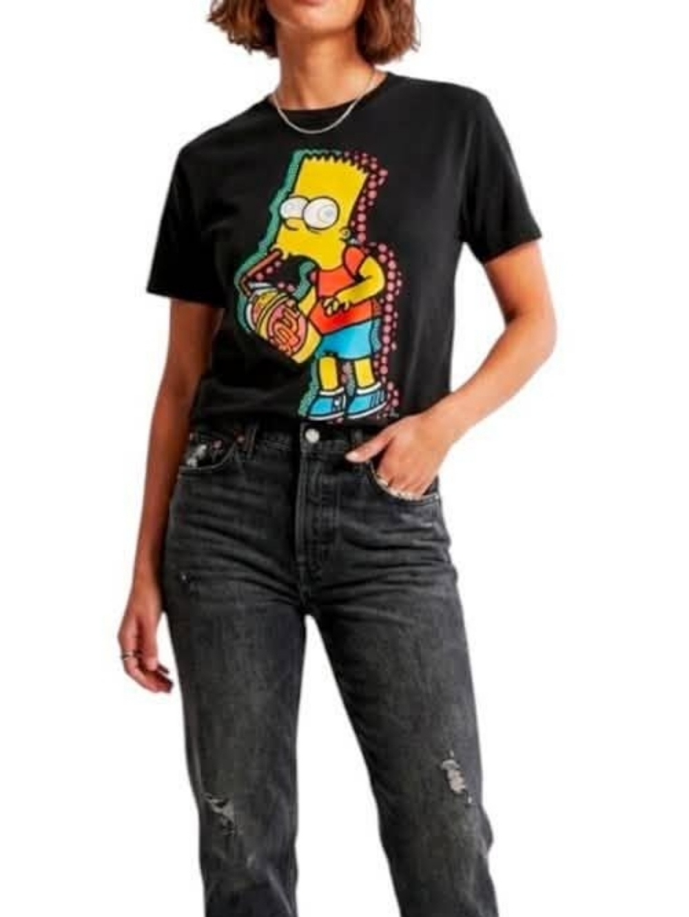 Neff x The Simpsons Bart Squishee Double Sided Graphic T-Shirt Black Streetwear